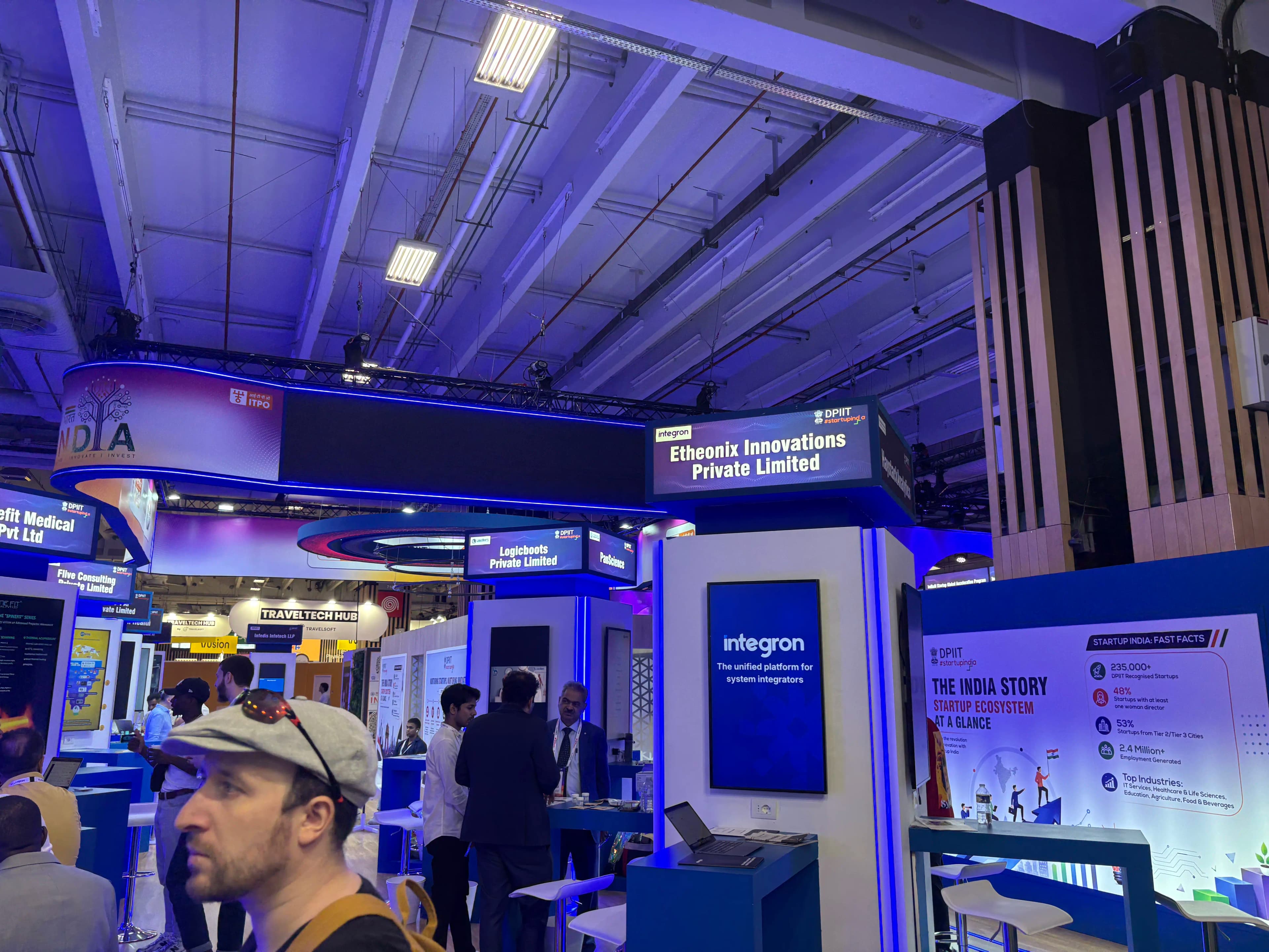 The Integron booth at the India Pavilion